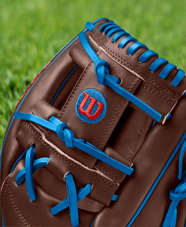 Close-up of the web on the Wilson Spring 2025 A2000® Dansby Swanson DS7 11.75" Game Model Baseball Glove