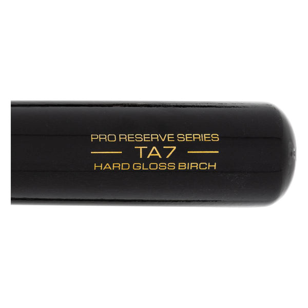 Specs imprinted on the barrel of the Victus Pro Reserve Tim Anderson TA7 Birch Wood Baseball Bat