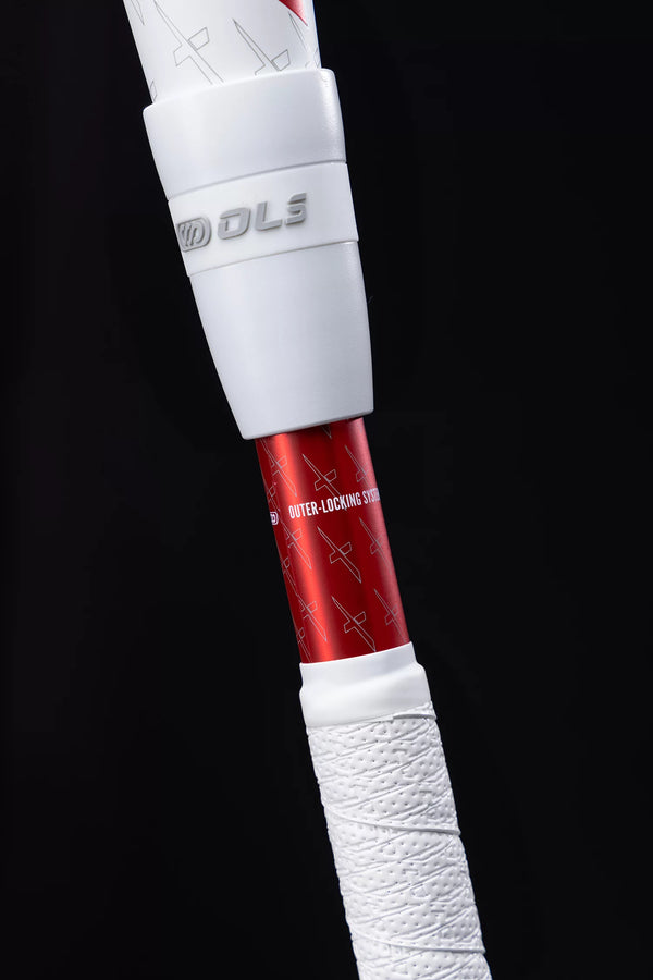Close-up of connector piece for theMarucci CATX2 Connect -8 Senior League USSSA Big Barrel Baseball Bat
