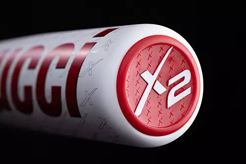 End cap on the Marucci CATX2 -3 BBCOR Baseball Bat