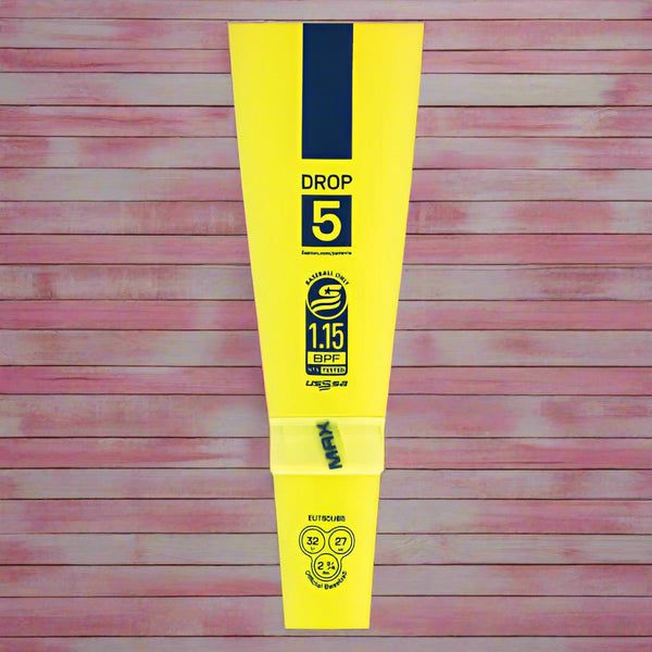 Close-up of the certification stamp on the 2026 Easton The Dub USSSA -5 Baseball Bat