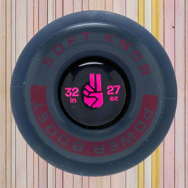 Close-up of the knob on the 2026 Easton The Dub USSSA -5 Baseball Bat