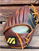 Close-up of the embossing on the inside of the Mizuno Classic Pro '99 Chipper Jones MCL-5001 11.75" Baseball Glove