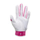 Mizuno Finch Youth Fastpith Padded Batting Glove - White/Pink