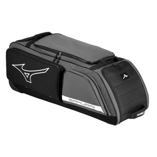 Mizuno Samurai Catcher's Wheeled Bag 24 - Grey/Black