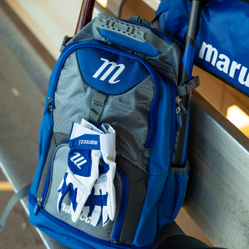 Marucci F5 Bat Pack in the dugout