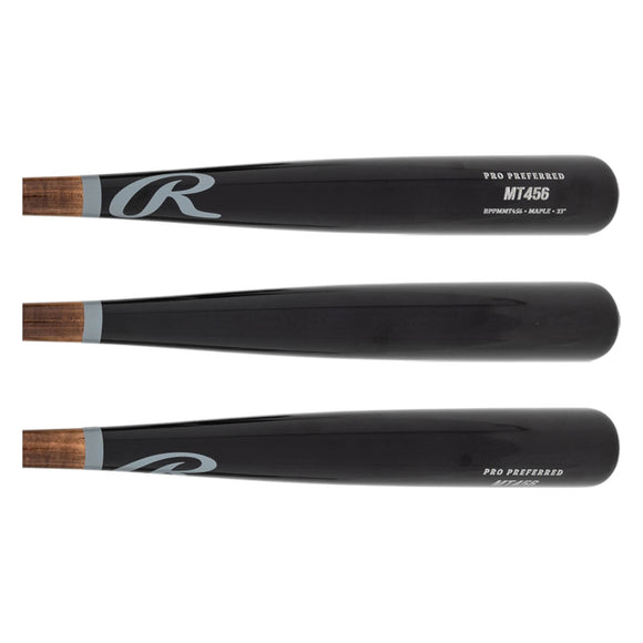 Barrel end of the Rawlings MT456 Mike Trout Pro Preferred Wood Baseball Bat