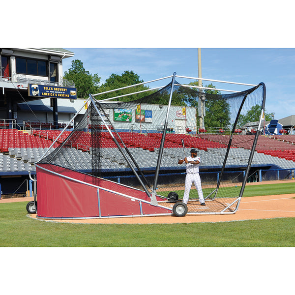 Bomber Pro Rolling Batting Cage - Maroon