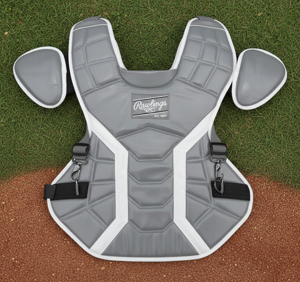 Chest protector included in the Rawlings MACH™ Pro Series Intermediate Baseball Catchers Set - Graphite