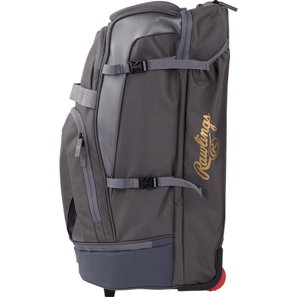 Side view of the Rawlings Gold Collection Wheeled Bag