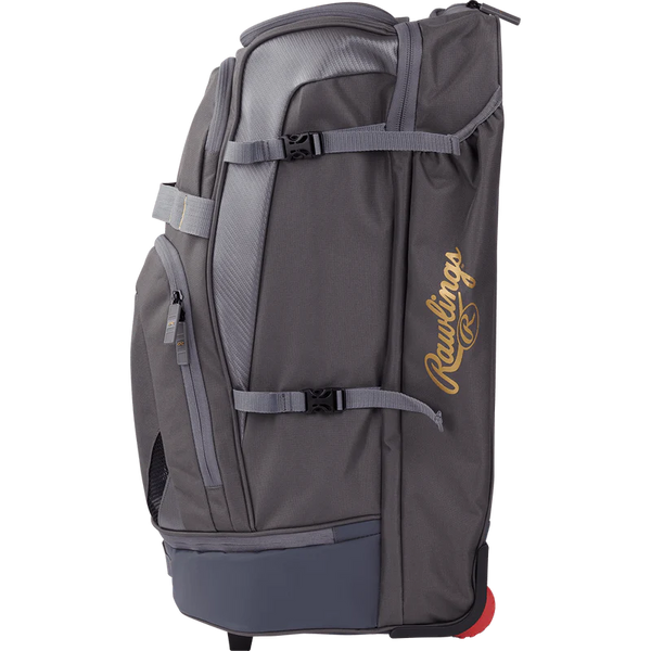 Side view of the Rawlings Gold Collection Wheeled Bag