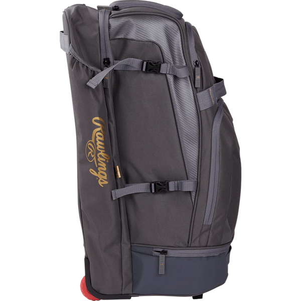 Side view of the Rawlings Gold Collection Wheeled Bag