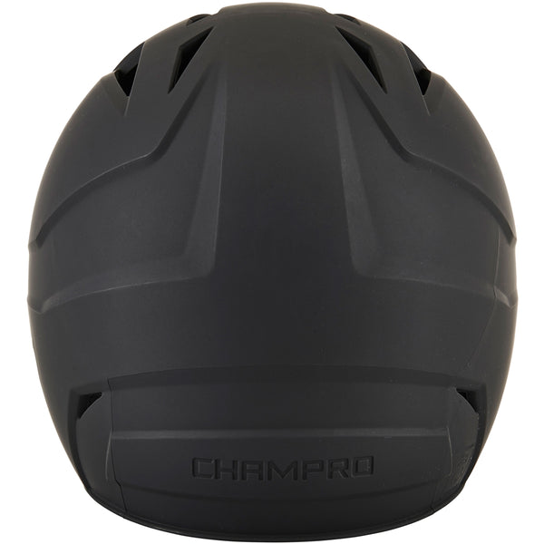 Rear view of the Champro HX Gamer T-Ball Batting Helmet - Black