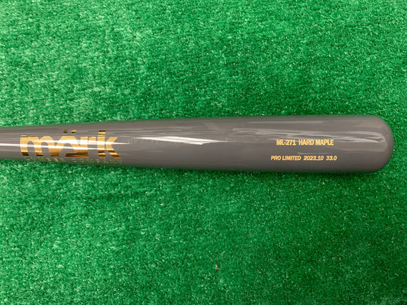 Barrel end of the Märk Lumber Company Pro Limited Series ML-271 Wood Baseball Bat