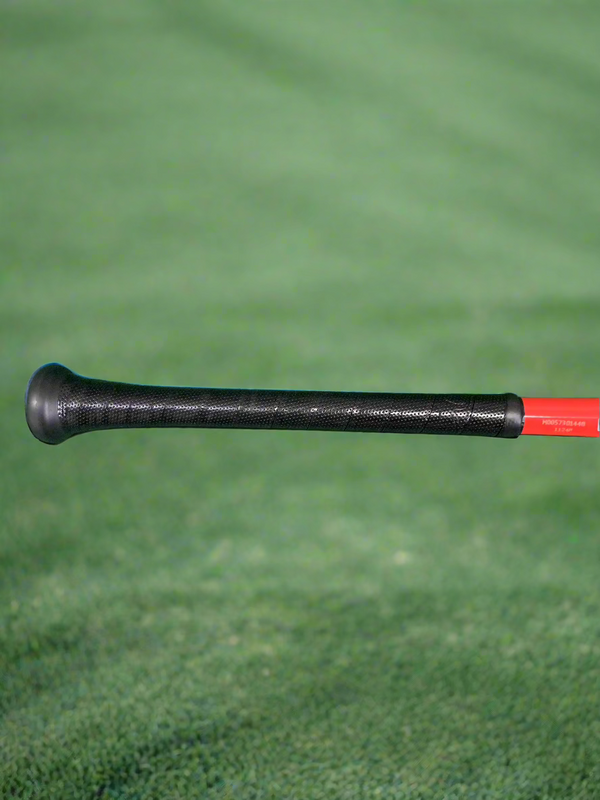 Close-up of the handle on the Victus Vibe Crayon USSSA -10 Baseball Bat