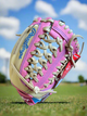 Close-up of the web of the Rawlings Heart of the Hide March 2025 "Gold Glove Club" 11.75" Baseball Glove