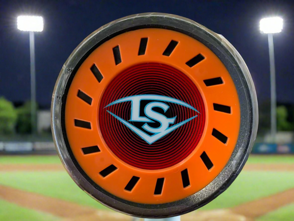 End cap on the 2026 Louisville Slugger Supra™ Starship -8 USSSA Baseball Bat