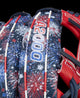 Close-up of the logo on the Wilson Custom A2000 1975 Firework 11.75" Baseball Glove - GOTM July 2025
