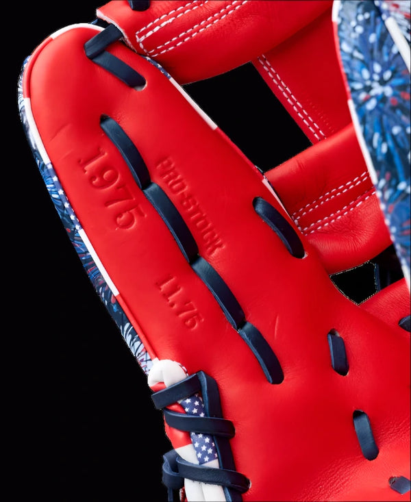 Close-up of the inside of the Wilson Custom A2000 1975 Firework 11.75" Baseball Glove - GOTM July 2025