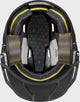 Inside of the Rawlings MACH HI-VIZ Fastpitch Batting Helmet - Black