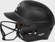 Side view of the Rawlings MACH HI-VIZ Fastpitch Batting Helmet - Black
