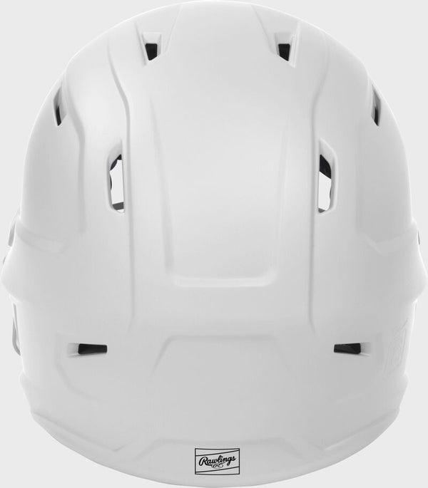 Back of the Rawlings MACH HI-VIZ Fastpitch Batting Helmet - White