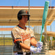 Player preparing to hit with the 2026 Rawlings ICON™ -3 BBCOR Baseball Bat