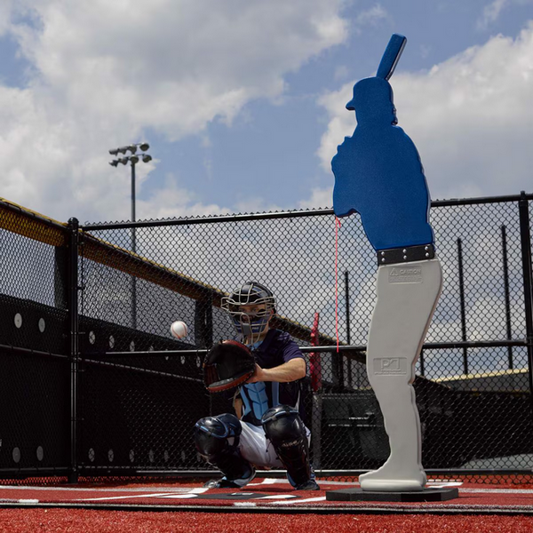 Catcher behind the Designated Hitter® Pro-Pitching Dummy & Training Aid