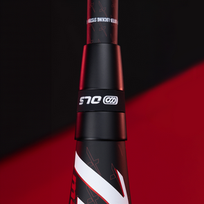Close-up of the connection piece on theMarucci CatX2 Composite -10 Senior League USSSA Big Barrel Baseball Bat
