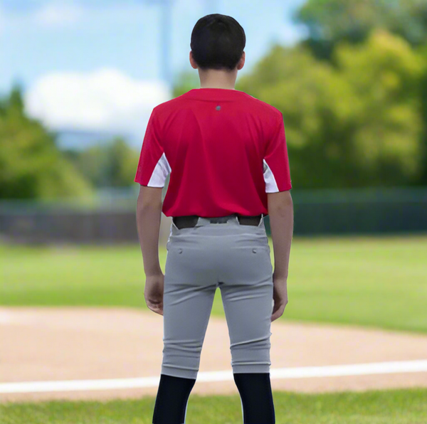 Model wearing the Marucci EXCEL Youth Short Baseball Pant