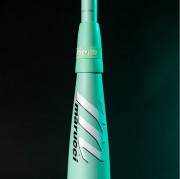 Close-up of the connection piece on the Marucci Asura -11 Fastpitch Bat