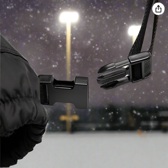 Close-up of the buckle on the Champro Hand Warmer