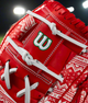 Close-up of the web on the Wilson Custom A2000 1975SS 11.75" Baseball Glove - GOTM December 2024