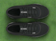 Top view of the Under Armour Leadoff Low RM Jr. 3.0 Youth Molded Cleat - Black/White