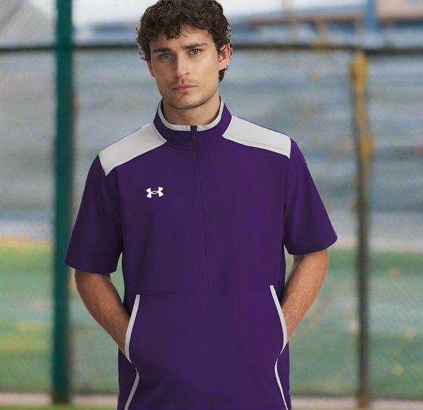 Under Armour Motivate 3.0 Men's Short Sleeve Pullover - Purple/Gray