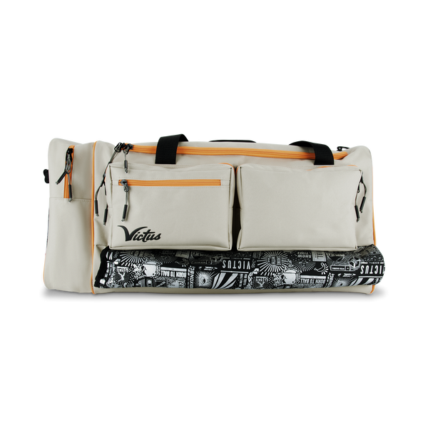 Side view of the Victus Origin Duffel Bag - Khaki/Orange