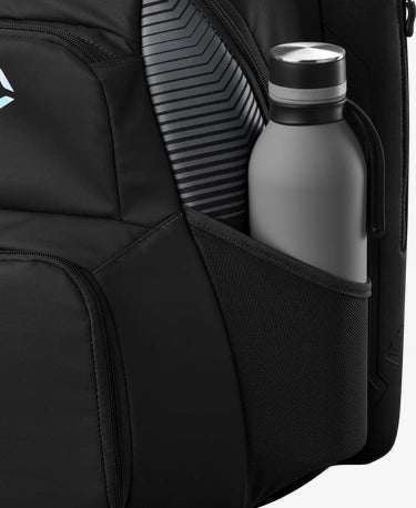 Close-up of the drink holder on the Evoshield Tone Set Backpack