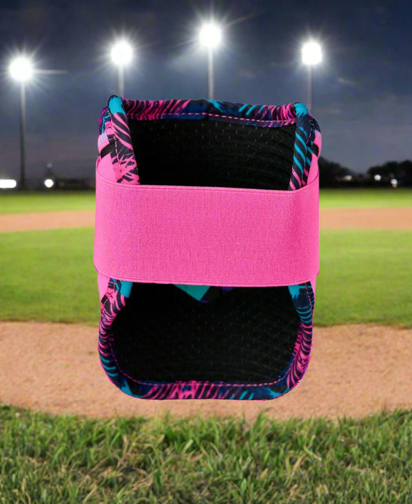 Rear view of the Evoshield X-SRZ™ Miami Vice Batter's Elbow Guard
