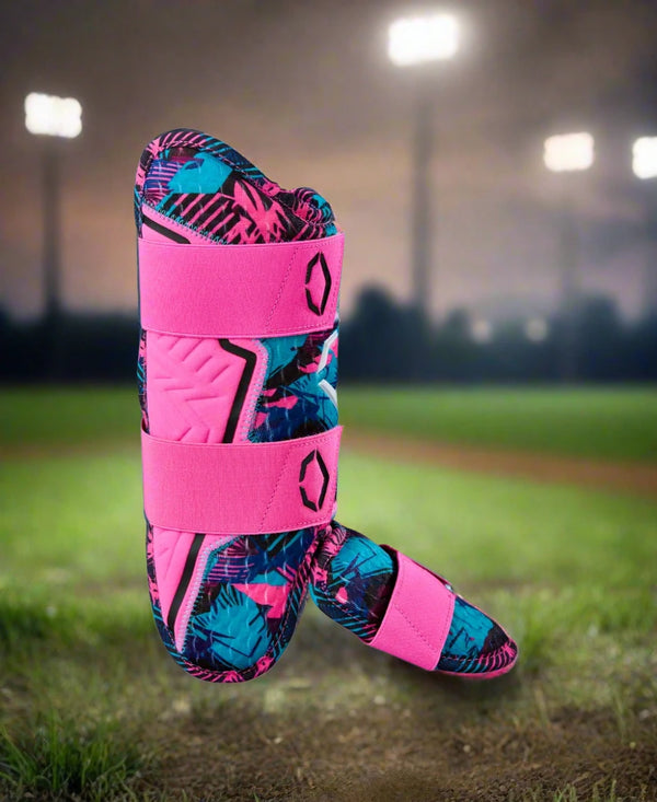 Side view of the Evoshield X-SRZ™ Miami Vice Batters Leg Guard
