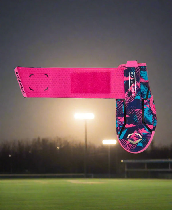 View of the extended strap on the Evoshield X-SRZ™ Miami Vice Sliding Mitt 2.0