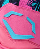 Close-up of the logo on the Evoshield Adult X-SRZ™ Miami Vice Carbyne Batting Glove - Black/Hot Pink