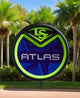 End cap on the 2025 Louisville Slugger Atlas™ Neon Energy -3 BBCOR Baseball Bat