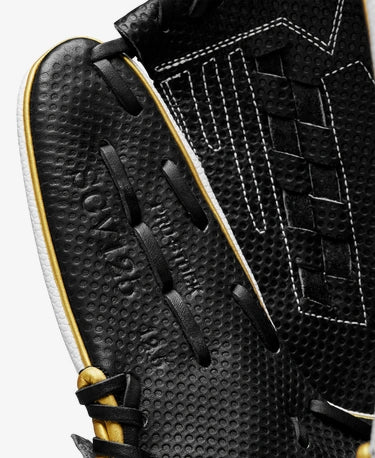 Specs engraved inside the Wilson A2000 12.5" SCV125SS Fastpitch Glove