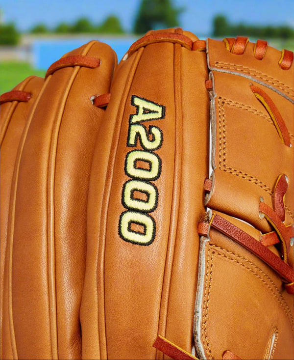 Close-up of the logo on the Wilson A2000® Baseball Classics 12" B2 Baseball Glove