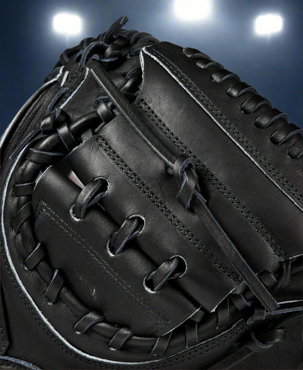 Close-up of the web on the Wilson A2000® Baseball Classics 33.5" M23 Baseball Catcher's Mitt
