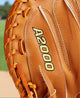Close-up of the logo on the Wilson A2000® Baseball Classics 33.5" M23 Baseball Catcher's Mitt