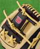 Close-up of the web of the Wilson A900® PF115 Pedroia Fit™ 11.5" Baseball Glove