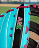 Close-up of the logo on the Wilson Winter 2024 A2K® 1810SS 12.75" Baseball Glove