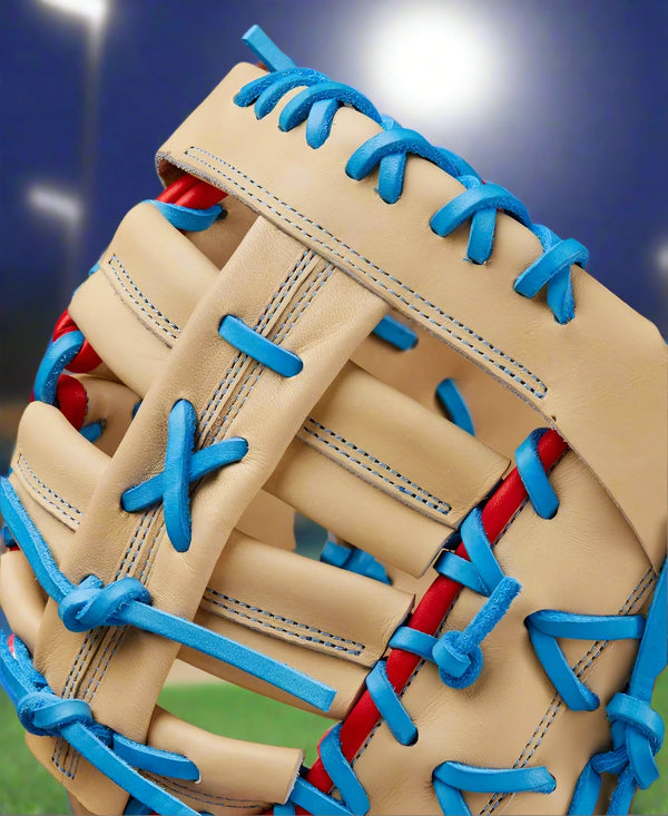 Close-up of the web on the Wilson Spring 2025 A2000® 1677 12.5" Baseball First Base Mitt