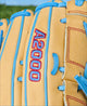 Close-up of the logo on the Wilson Summer 2025 A2000® B125 12.5" Baseball Glove